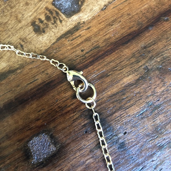 Iridescent Gold and Crystal Long Necklace - Picture 4 of 5